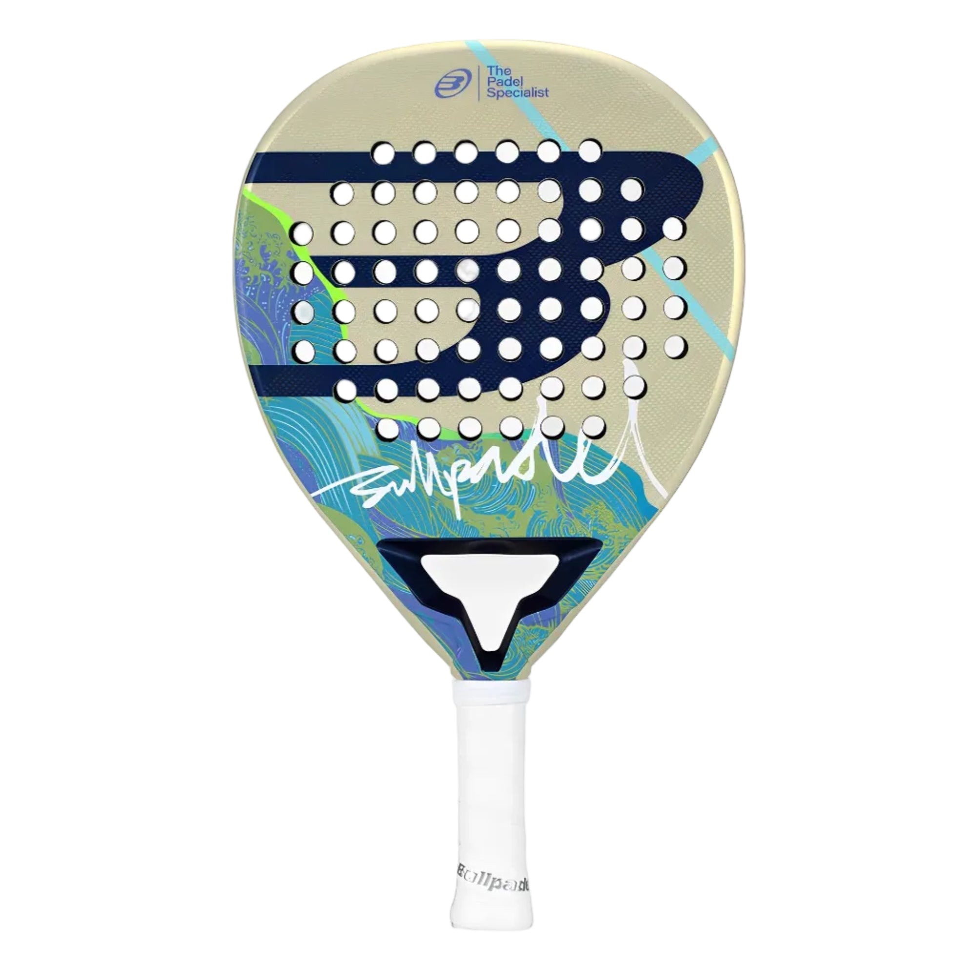 Paddle with brand logo on a white background